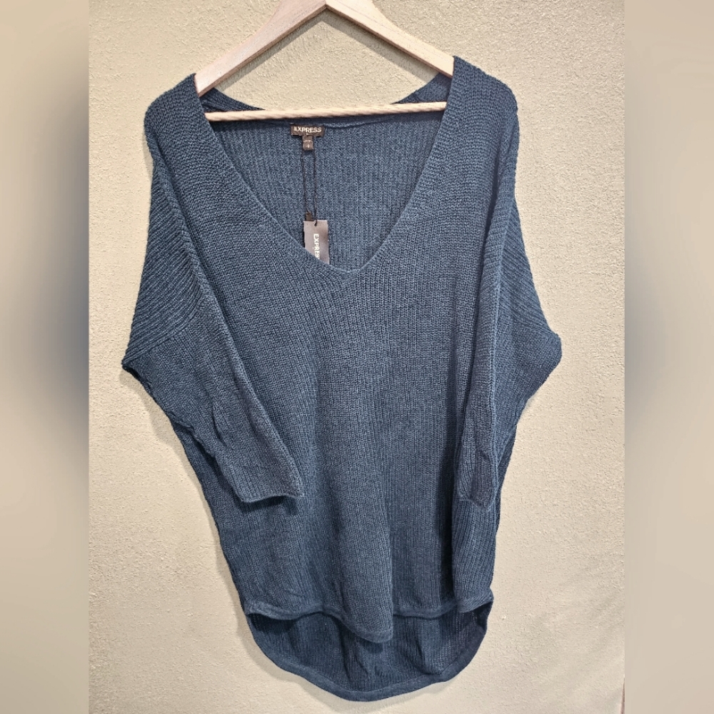 Blue Tunic Sweater by Express NWT
